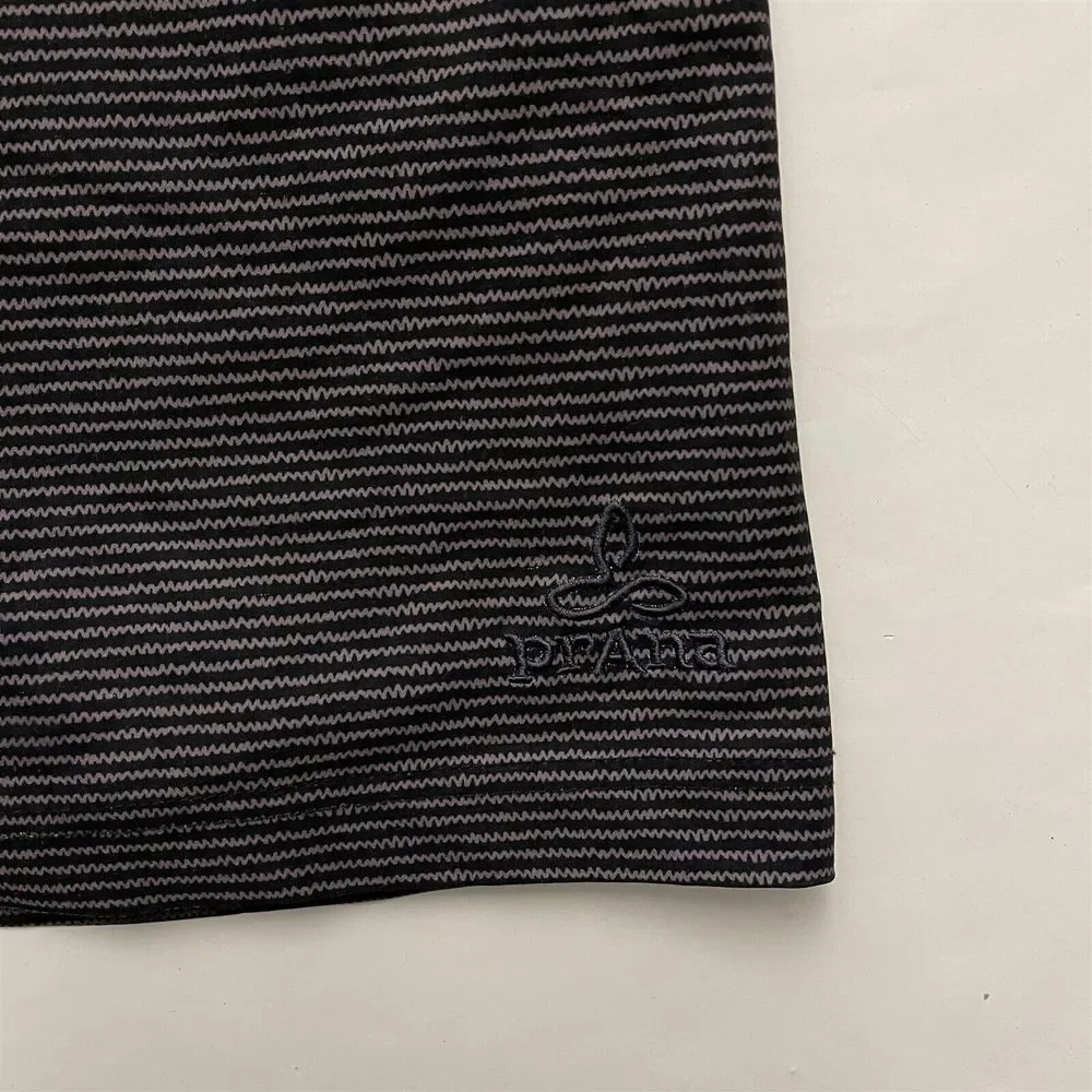 prAna 30 x‎ 10" Gray Striped Drawstring Performance Flex Board Shorts_2
